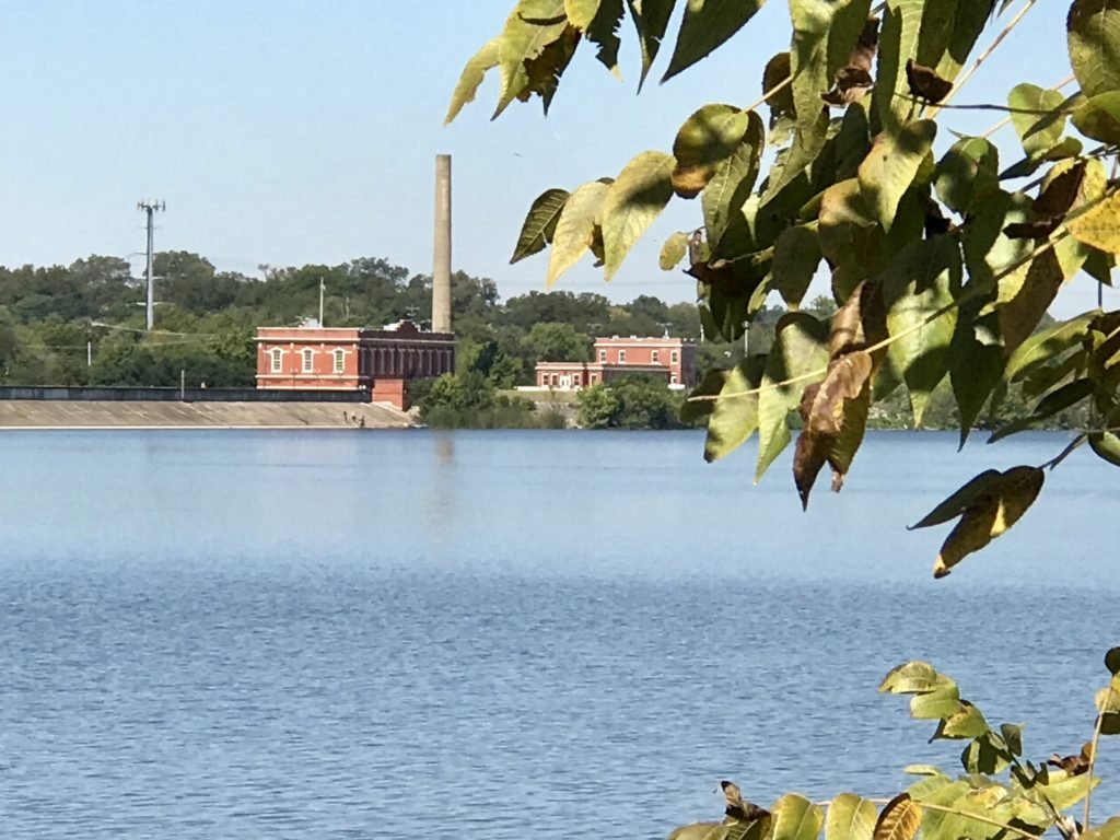White Rock Lake: Pump House seen across the lake