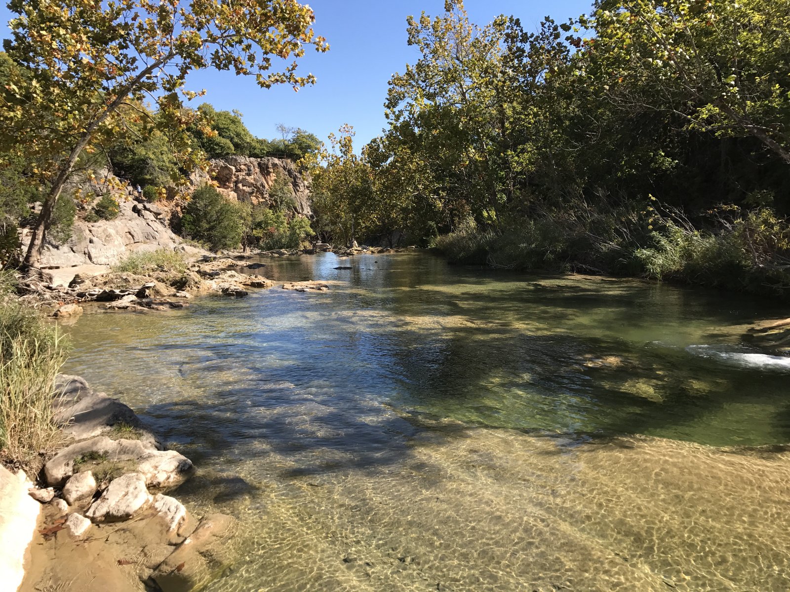 Turner Falls: Honey Creek up at the top
