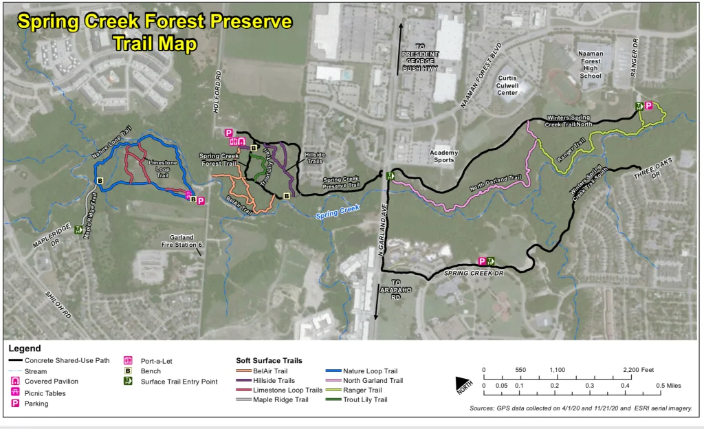 Spring Creek Forest Map