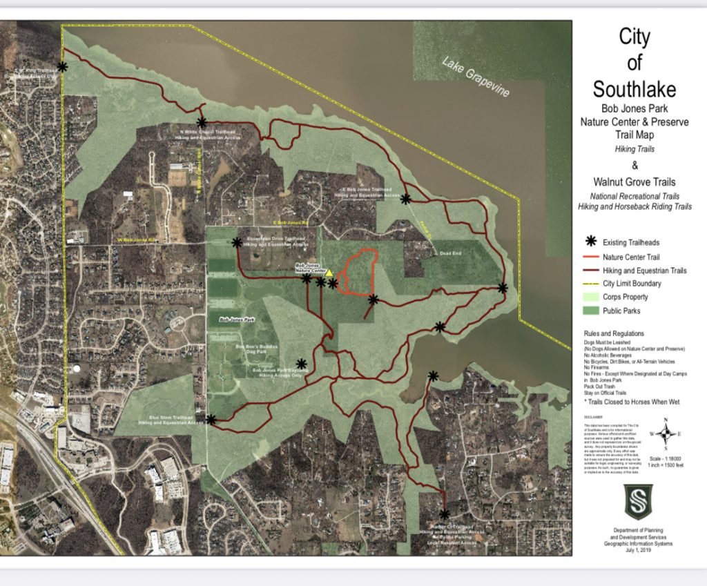 Bob Jones Nature Center Trail Map