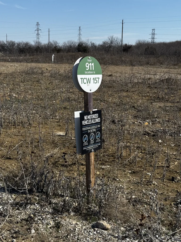 Trail Marker at Cypress Waters