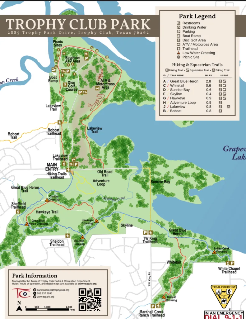 Trophy Club Park Map