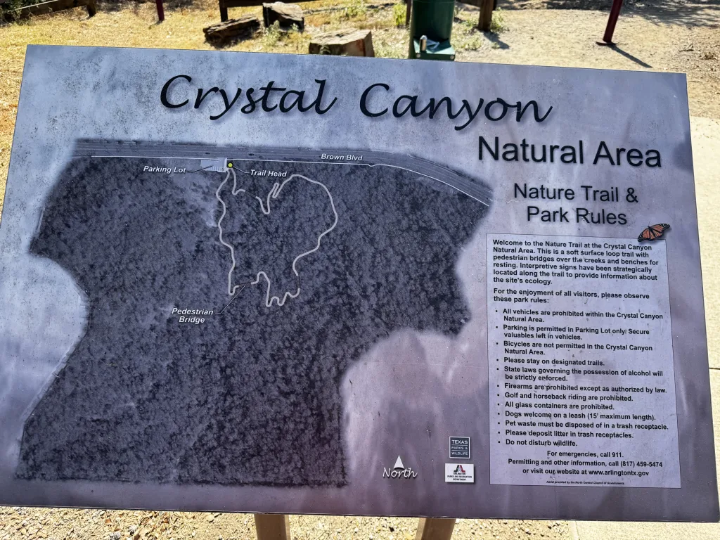Crystal Canyon Natural Area Map